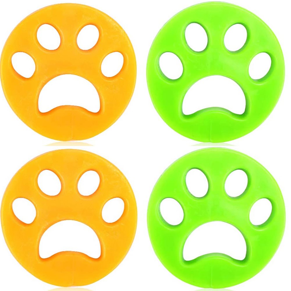 Pälsborttagare för kläder - tar bort hund/katthår Grön/Gul 4-pack