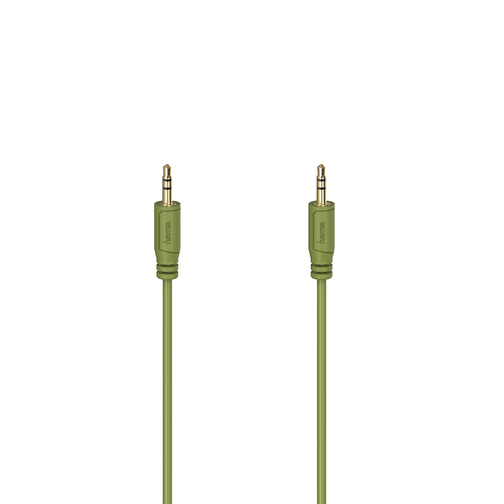Ljudkabel Flexi-Slim 3,5mm-3,5mm Guld Grön 0,75m