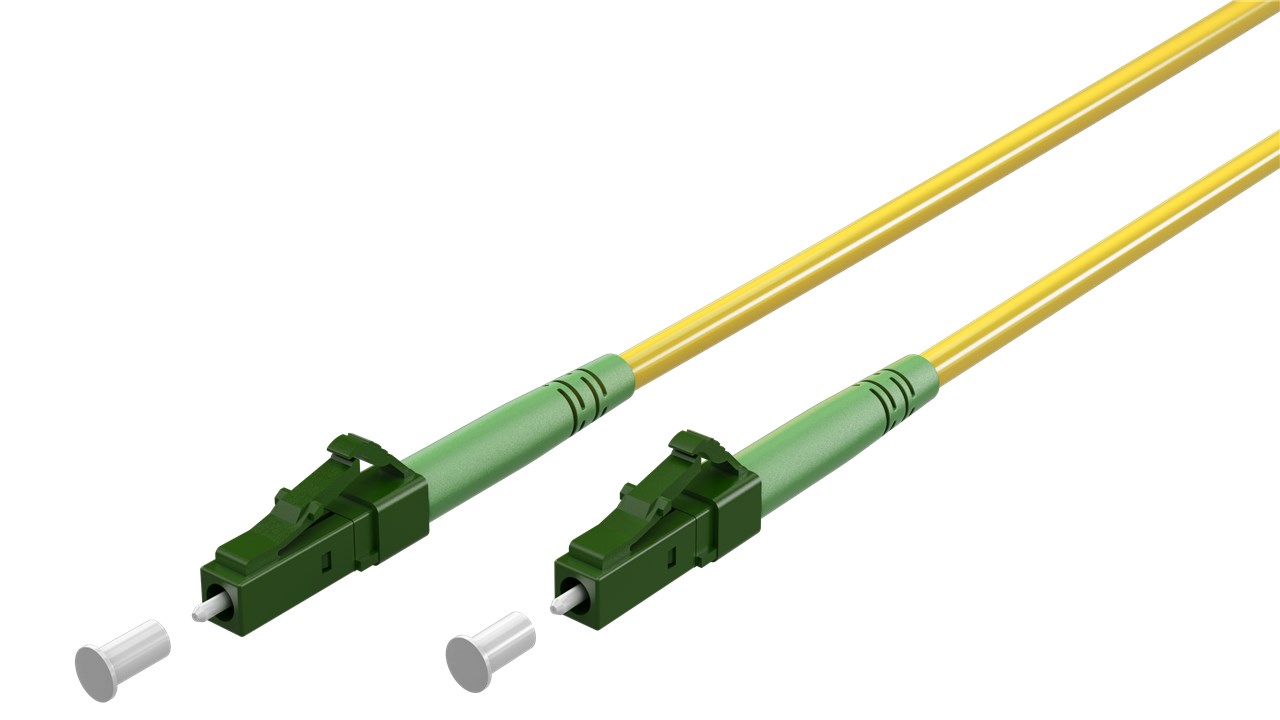 Fiberoptisk kabel (FTTH), Singlemode (OS2) Yellow, gul (Simplex), 2 m