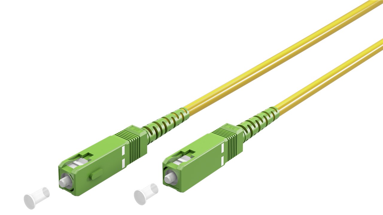 Fiberoptisk kabel (FTTH), Singlemode (OS2) Yellow, gul (Simplex), 25 m