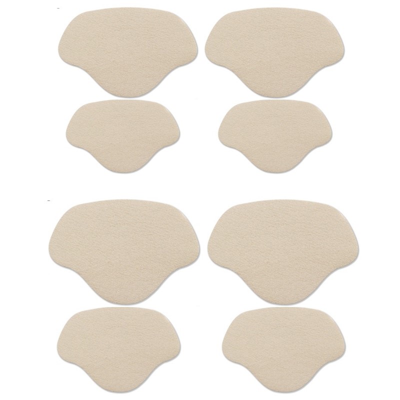 Hälskydd / lagningslappar för skoreparation 2 storlekar 4 par Beige