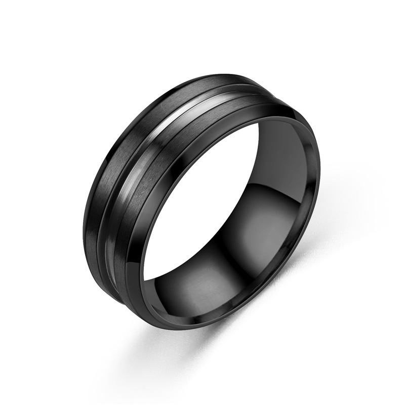 Chic ring i rostfritt stål Black 18.2 mm