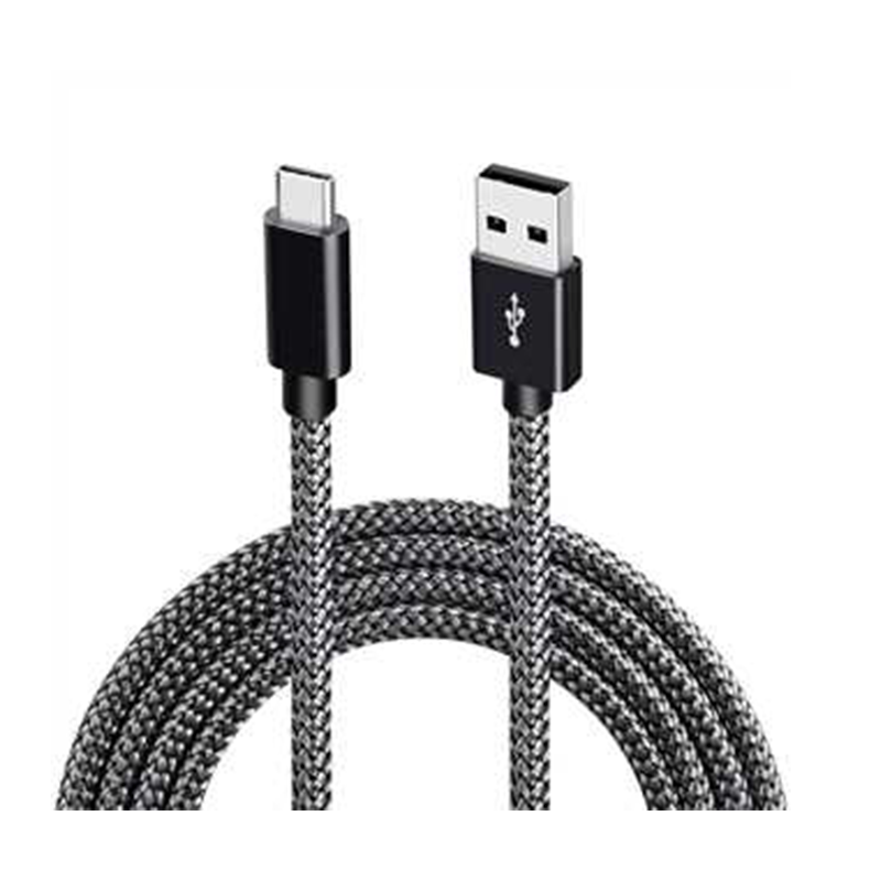 USB-A 2.0 til USB C-kabel med 3A hurtiglading Black 1 m