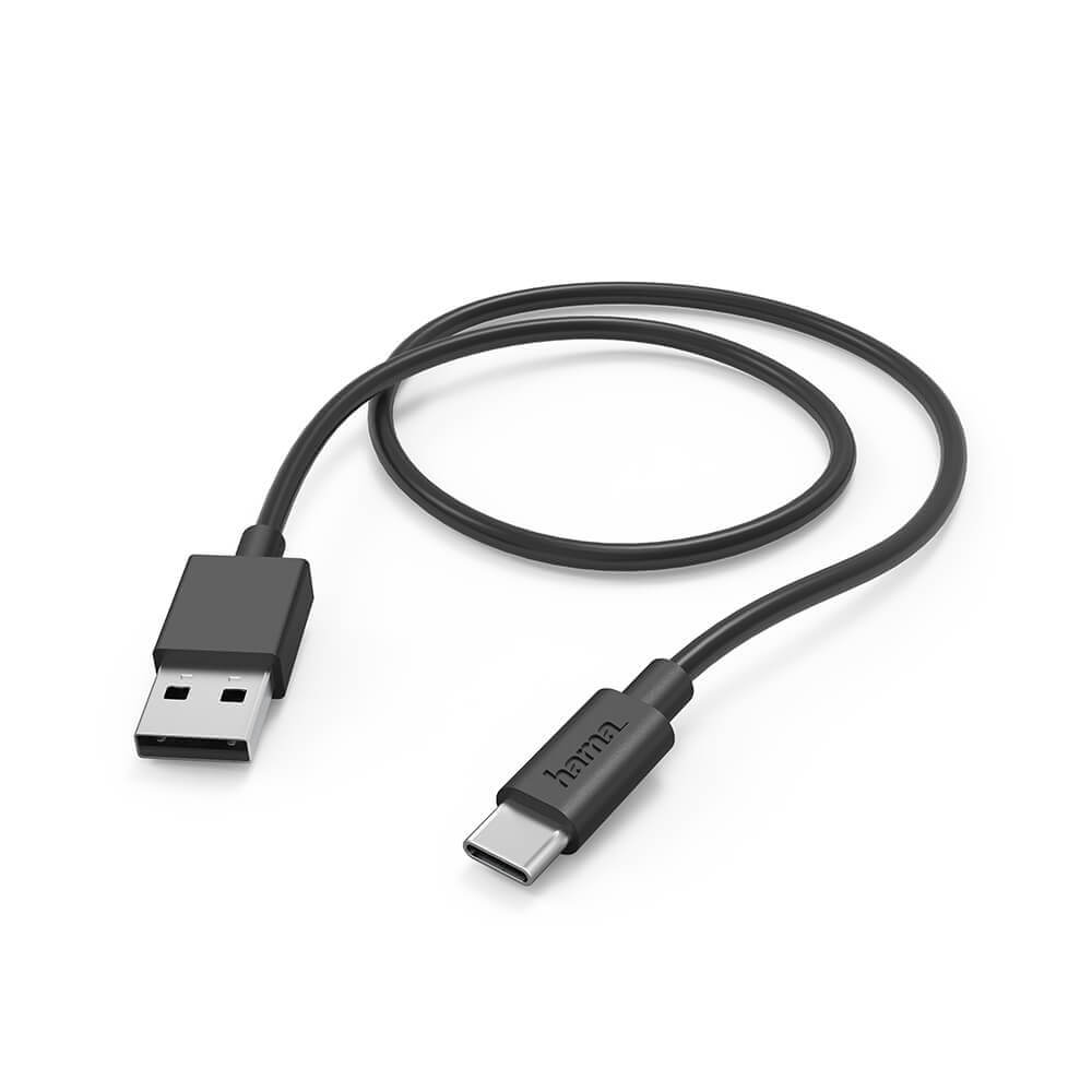 Ladekabel USB-A til USB-C Svart 1,0m