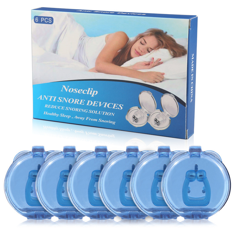 Magnetisk neseklemme mot snorking 6-pakning Blå