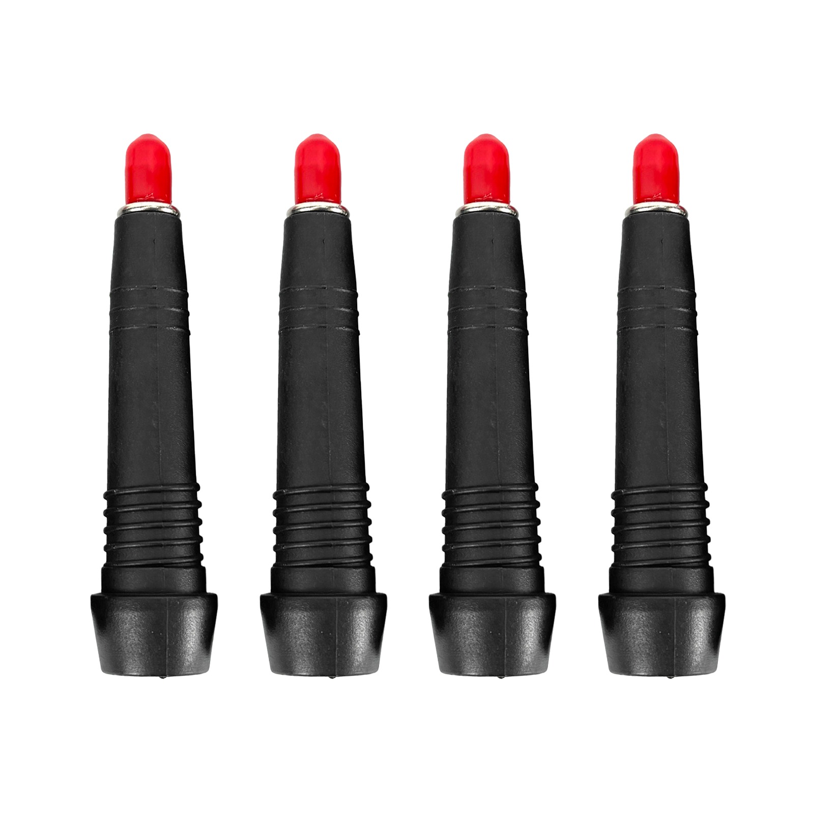 Tungsten stålspisser for turstaver 4-pakning Black