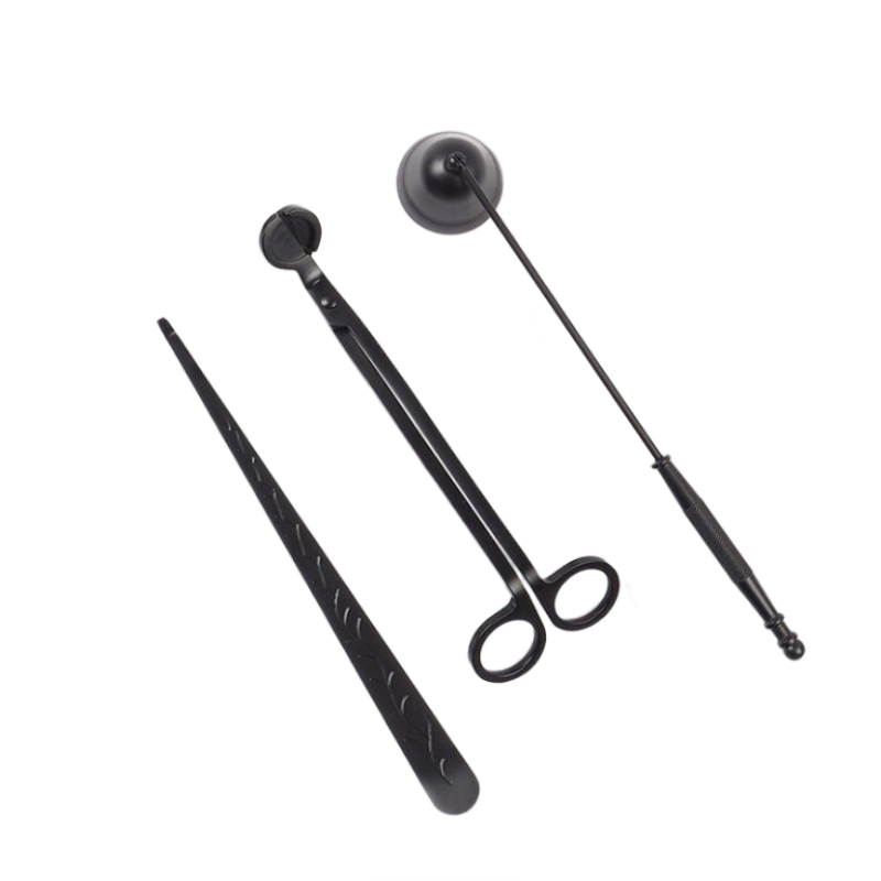 3-in-1 kynttilätarvikesarja Candle Wick Trimmer / Snuffer / Dipper Black