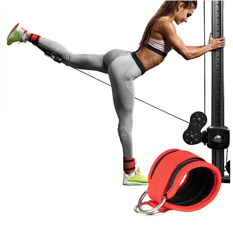 Ankelstropp for styrketrening med kabelmaskiner Red