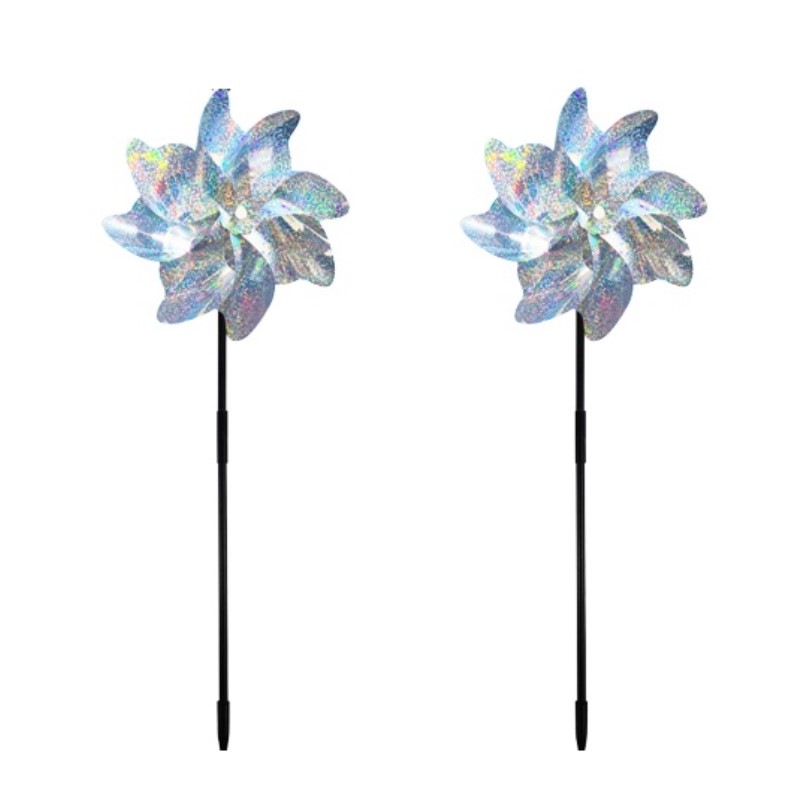 Reflekterende fugleskremsler i form av vindmøller 2-pack