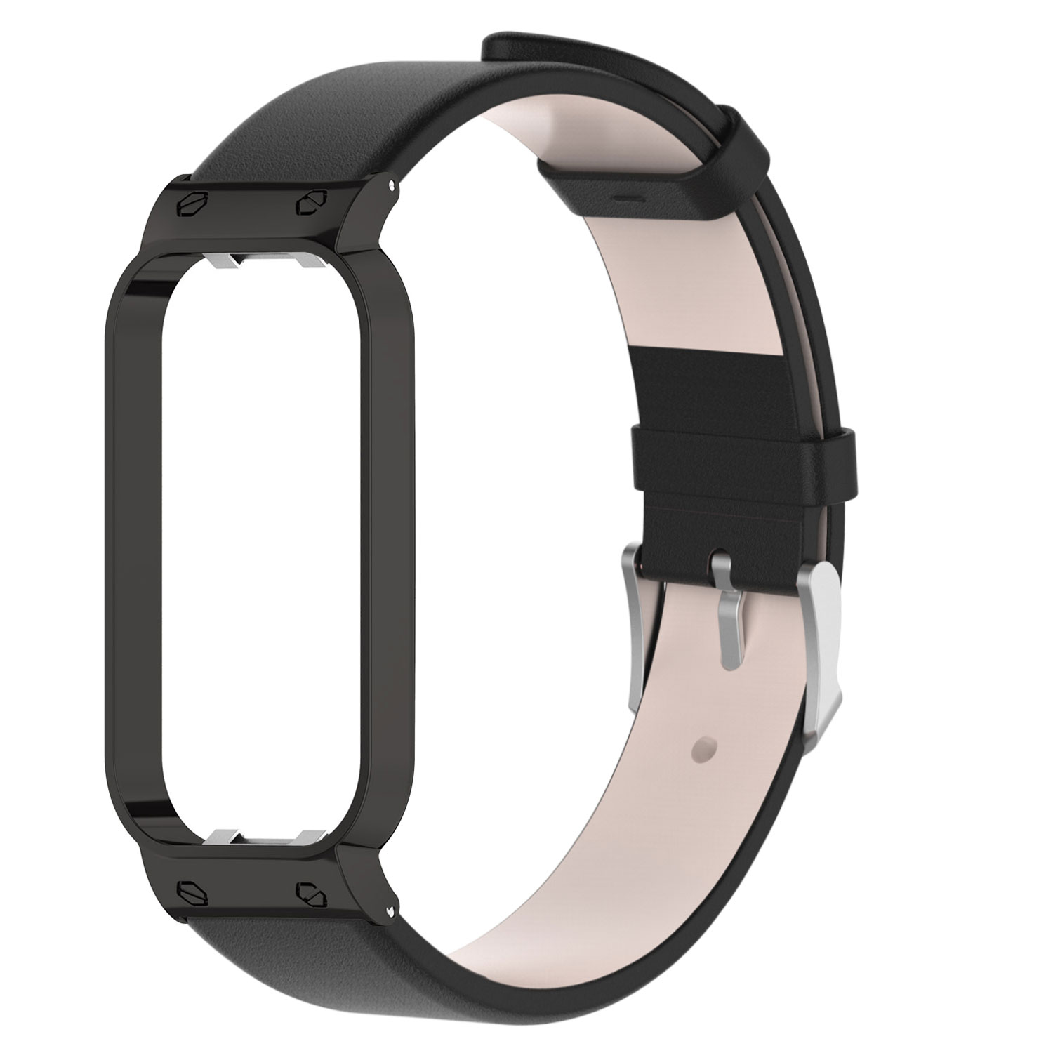 Klokkerem med veske i ekte skinn Black