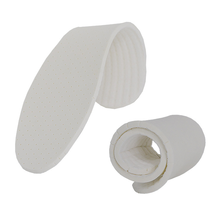 Ett par vita Gingham Terry Latex innersulor White 37/38: 24.5x8 cm