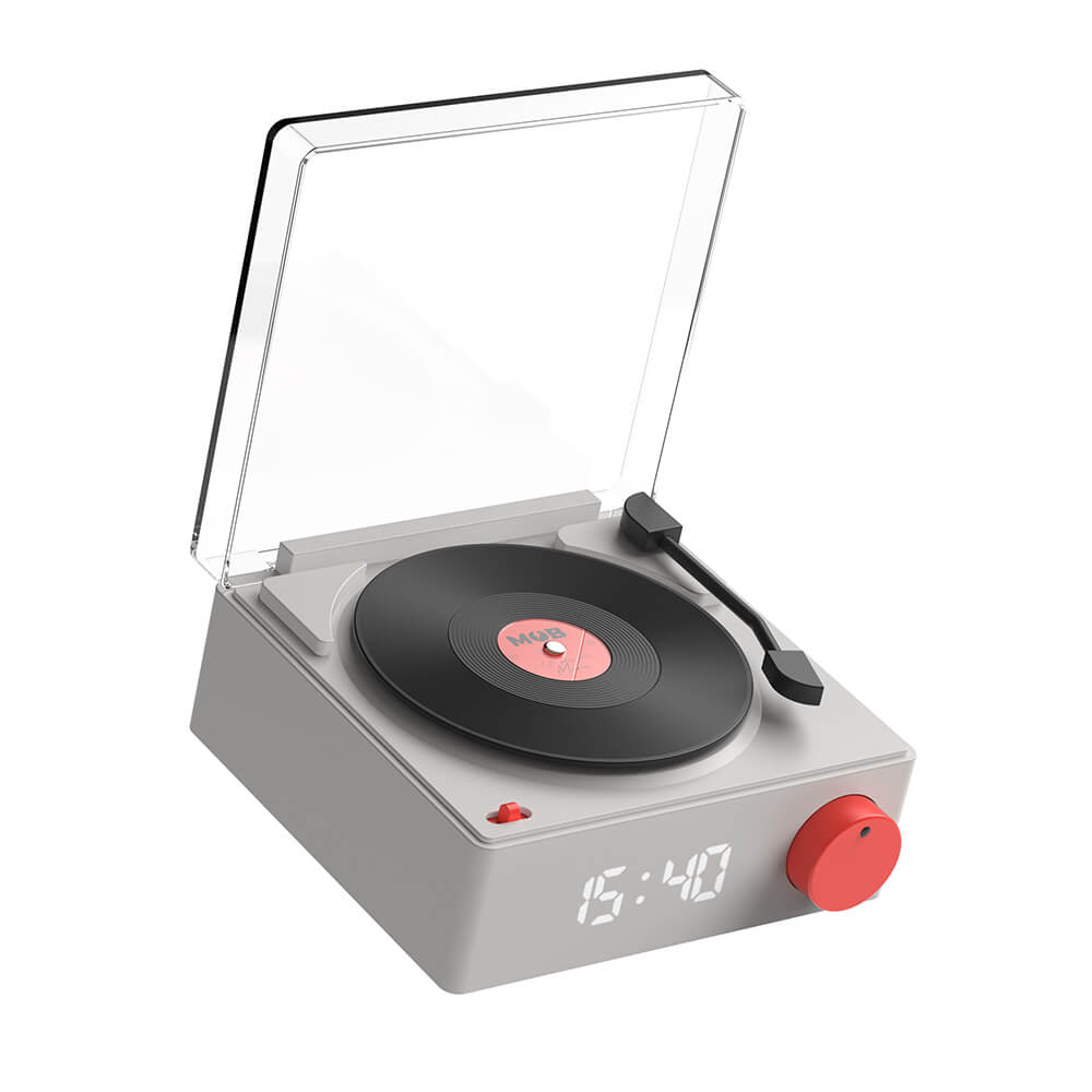 Högtalare Väckarklocka Vinyl Retro