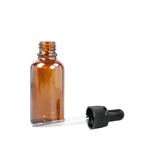 Påfyllningsbar droppflaska med pipett Brown 15 ml
