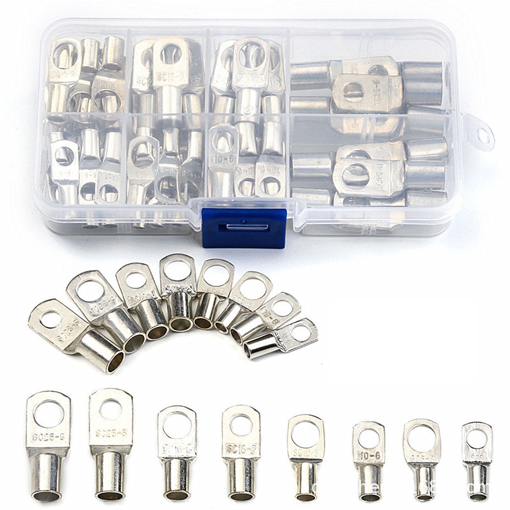 8 typer kobbertrådfester, 60-pakning Silver