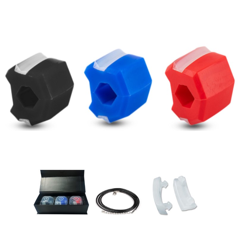 Kjevetrener i silikon, 3-pakning