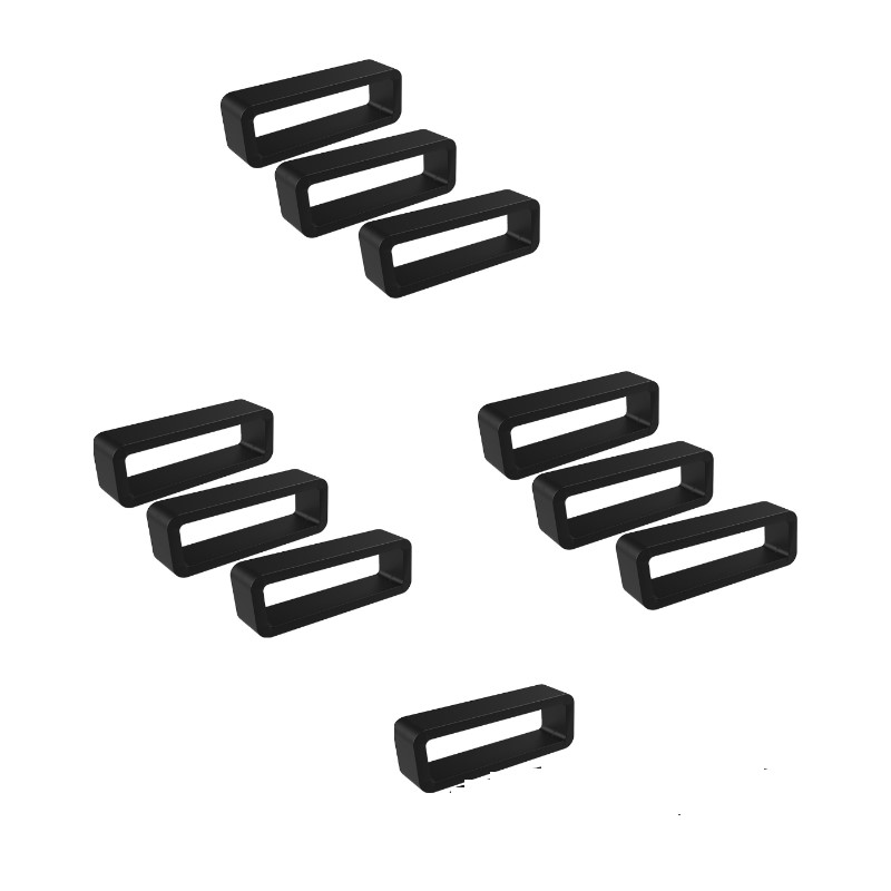 Ögla för klockarmband 10-pack Black 20 mm