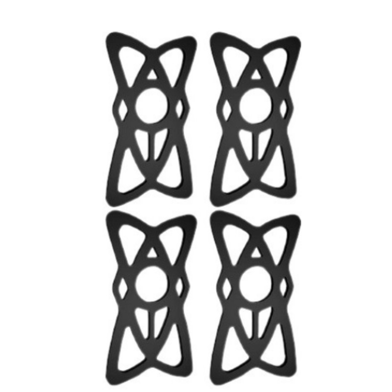 4-pack silikon telefonbandshållare för cykel motorcykel Black 13 x 7 x 0.2 cm