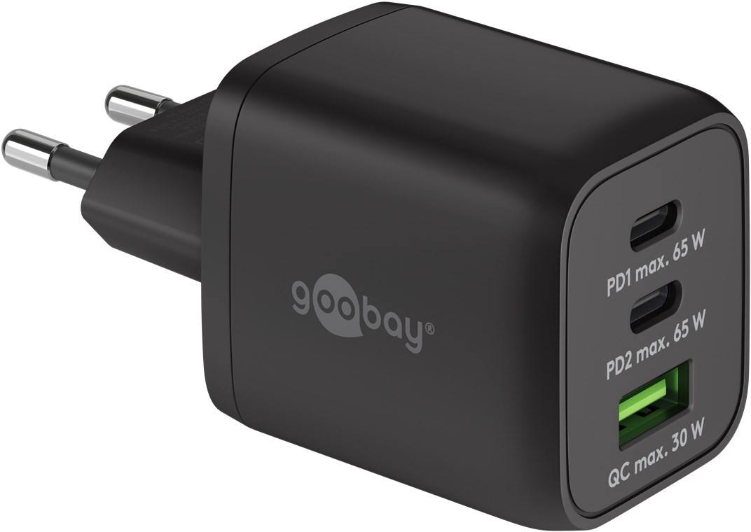 USB-C™ PD GaN multiport snabbladdare Nano (65 W)
