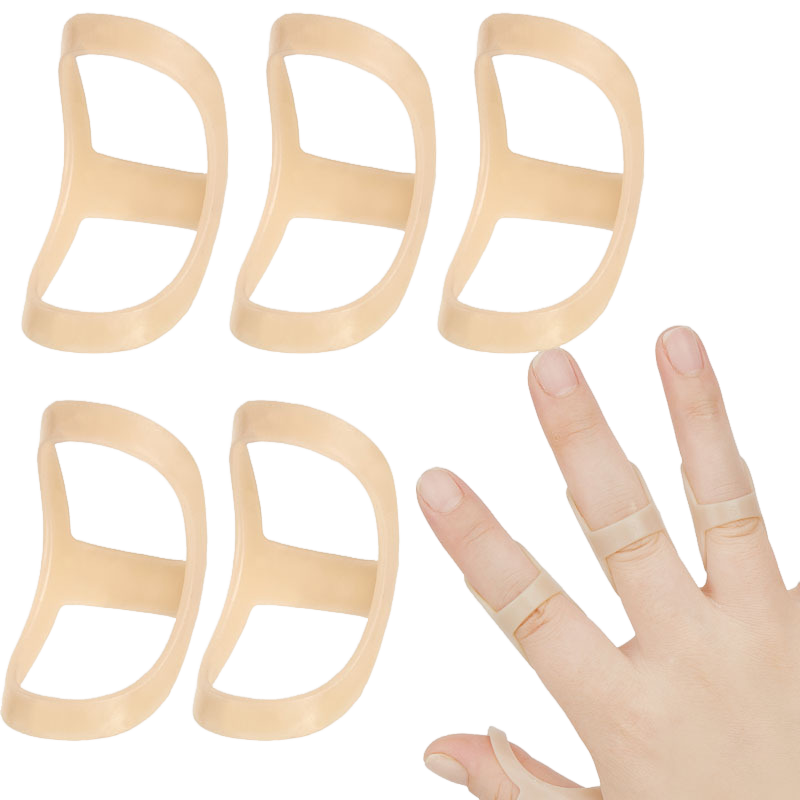 Fingerskena för springfinger 5-pack med olika storlekar Beige Size 6+7+8+9+10