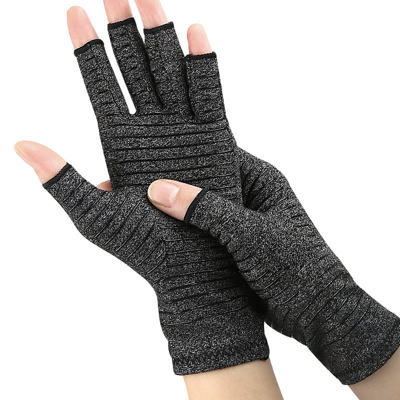 Halvfingerhandskar för Träning Grey M