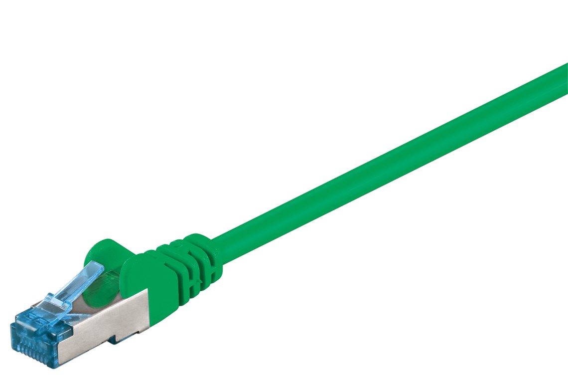 Patchkabel CAT 6A, S/FTP (PiMF), Grön, 50 m