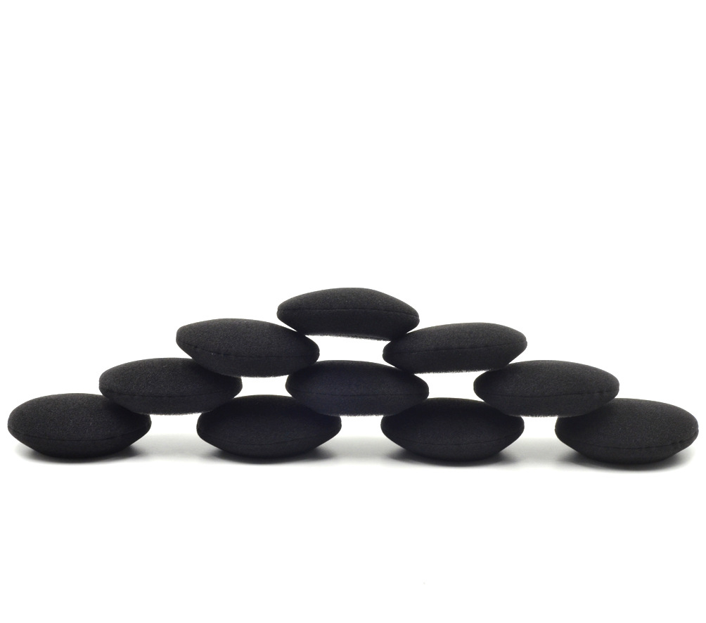 5 par öronkuddar för in-ear hörlurar Black 48mm