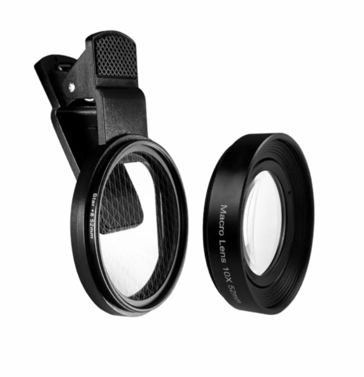 3 i 1 52 mm 10X makroobjektiv med stjärnfilter