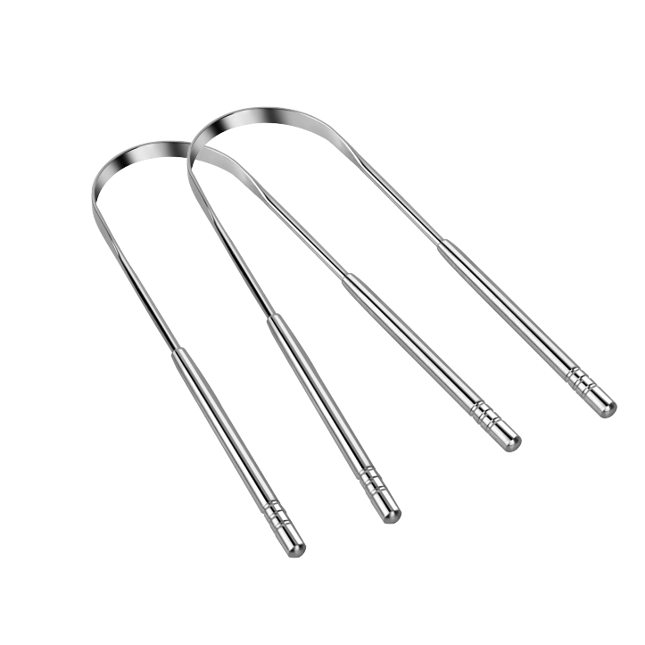 U-formet tungeskrape i rustfritt stål 2-pack