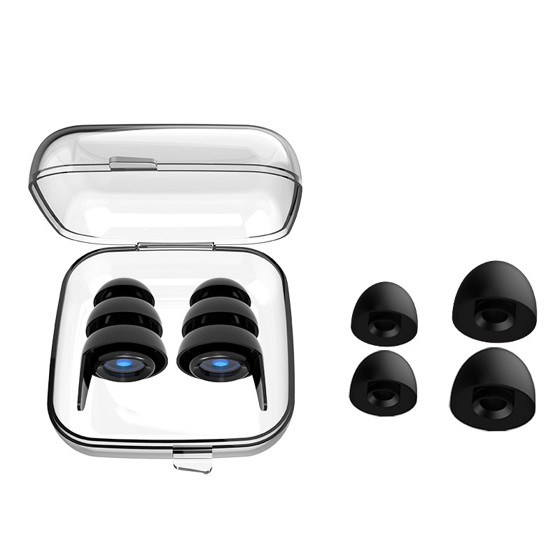 Lyddempende ørepropper for søvn, arbeid, studier Black