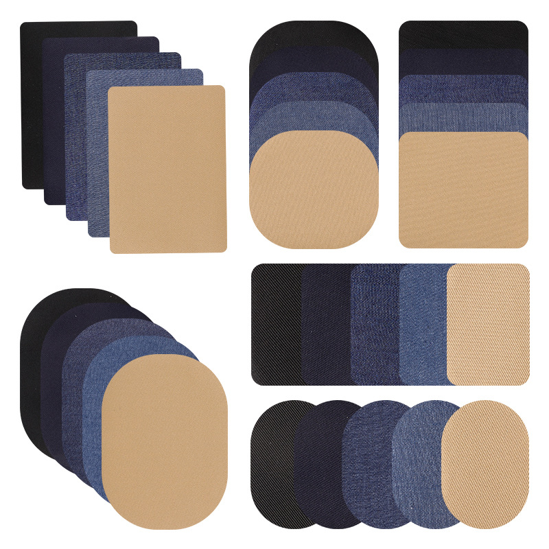 Sett med reparasjonslapper for jeans og klær, 3-pakning MultiColor