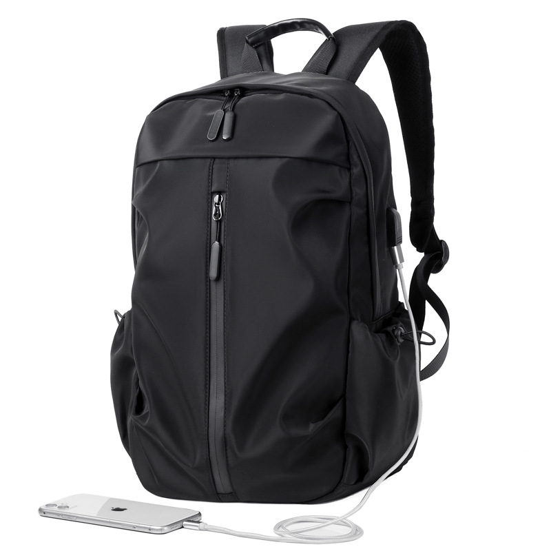 Casual Backpack Laptop 15,6 tums vattentät datorväska med USB-laddningsport
