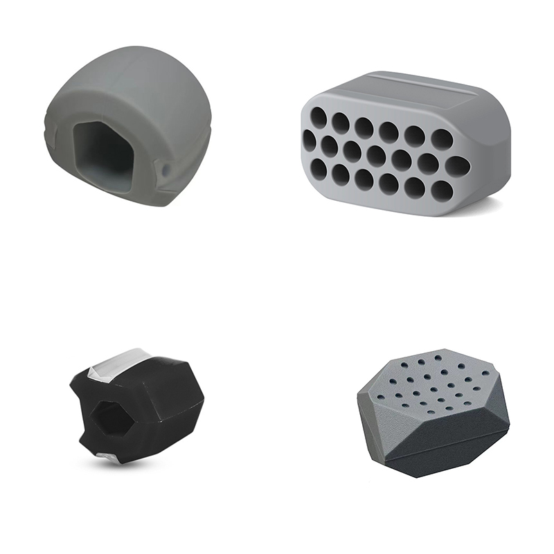 Kjevetrener i silikon 4-pakning Grey