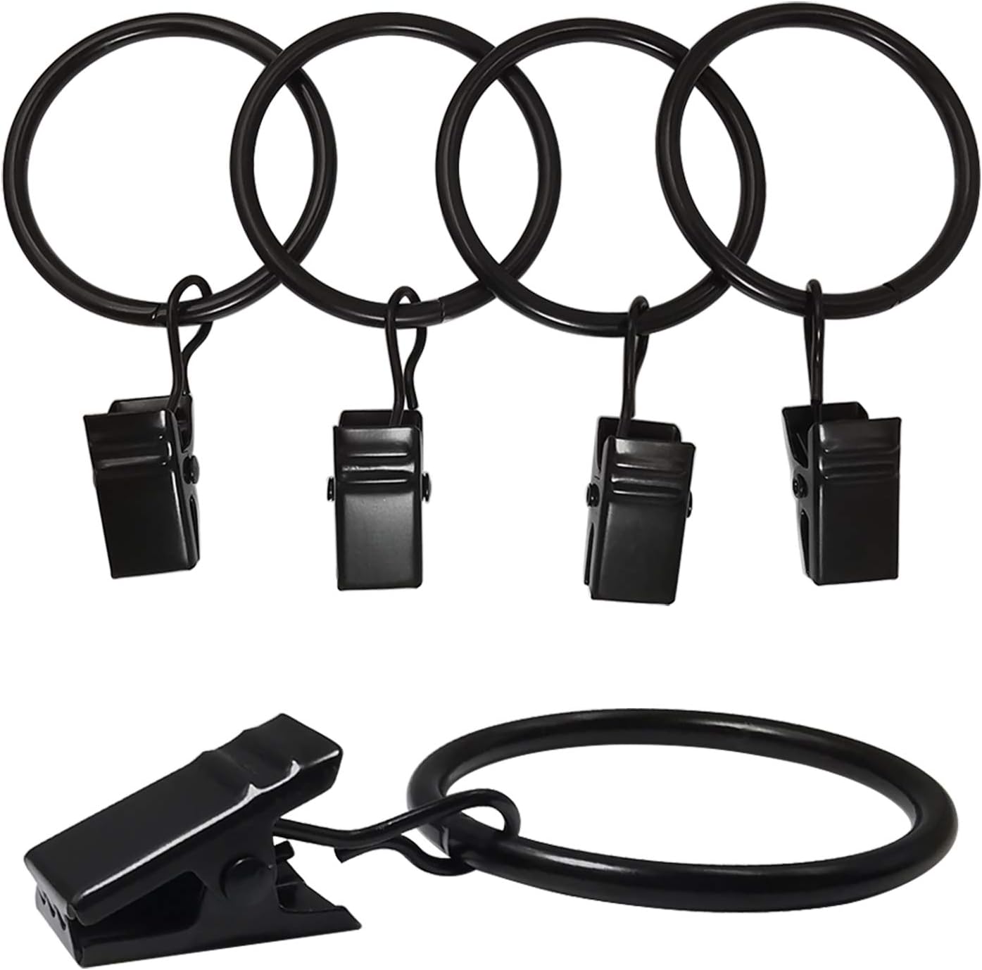Gardinringar Clips - 20 pack 3x2.5 cm