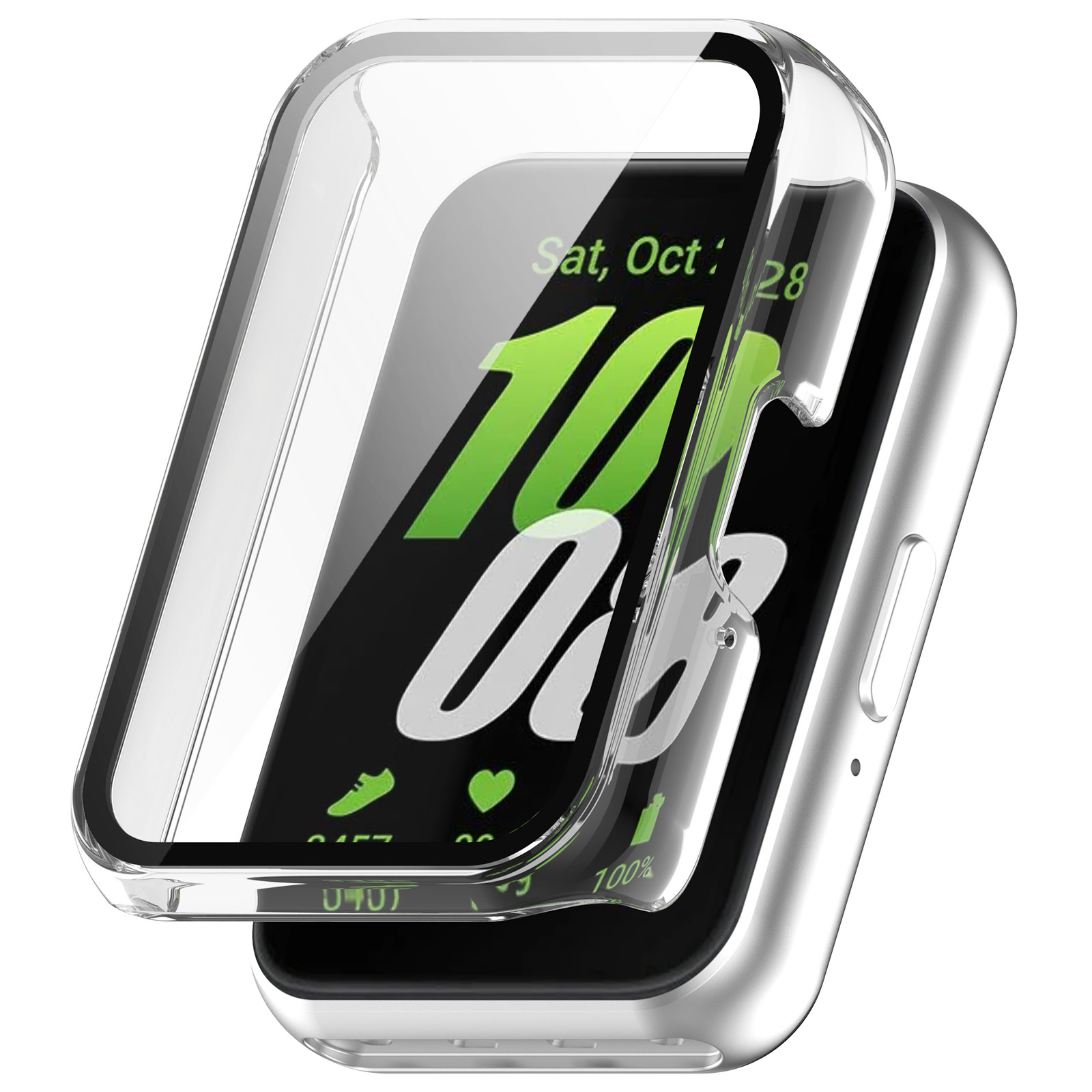 Deksel med skjermbeskytter i herdet glass til Samsung Galaxy Fit 3 (SM-R390) Transparent