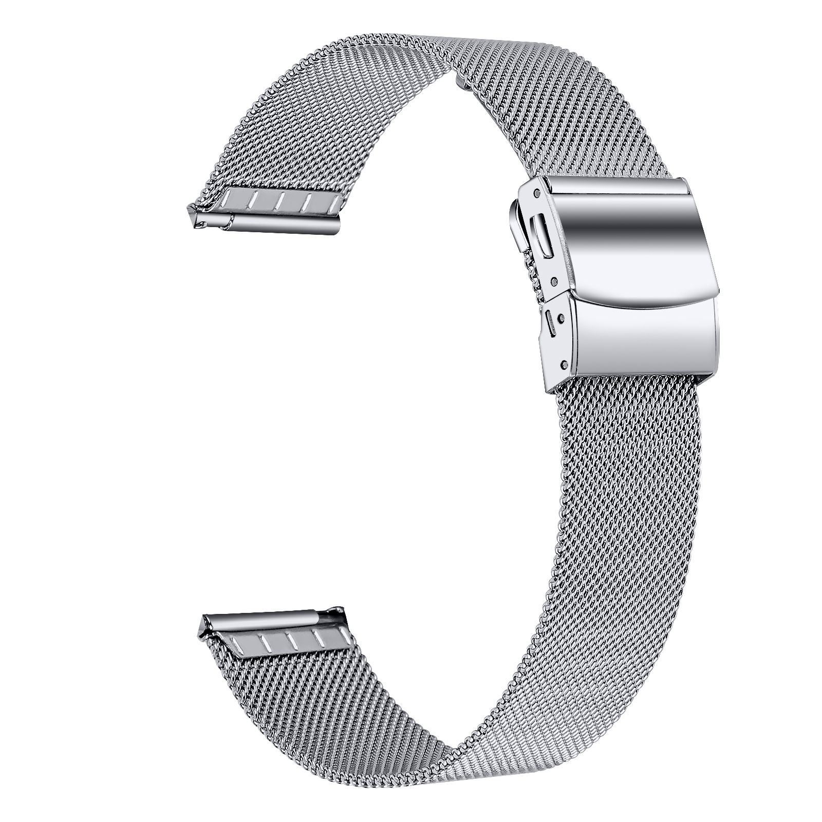 Klokkerem i rustfritt stål til Huawei Watch 2/Garmin Vivoactive 3, 20 mm Silver