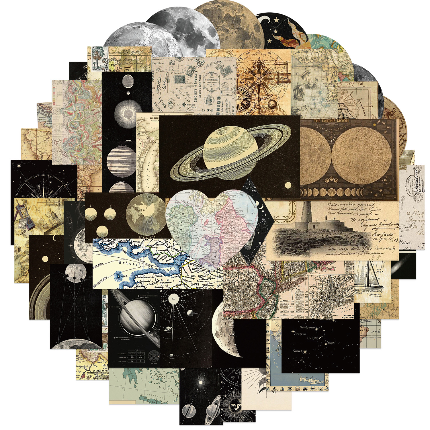 Flerfärgad PVC-Dekal för DIY-Dekoration, 50-pack World map