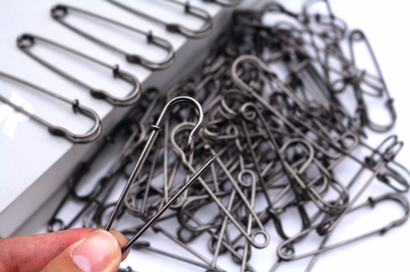 Sikkerhetsnål fortykket sikkerhetsnål 60 mm (pakke med 50) Black