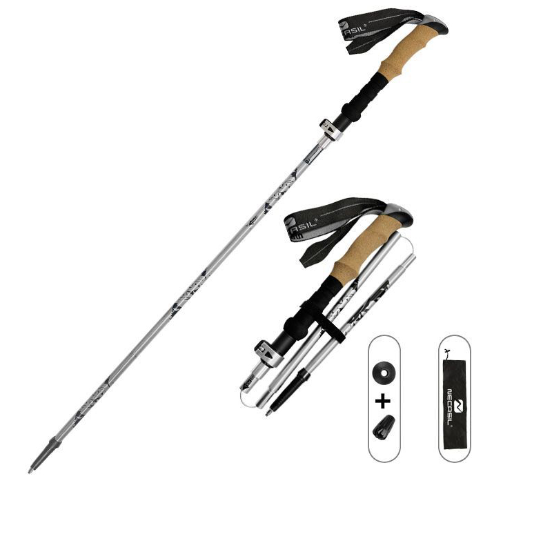 Sammenleggbar spaserstokk i kork Grey