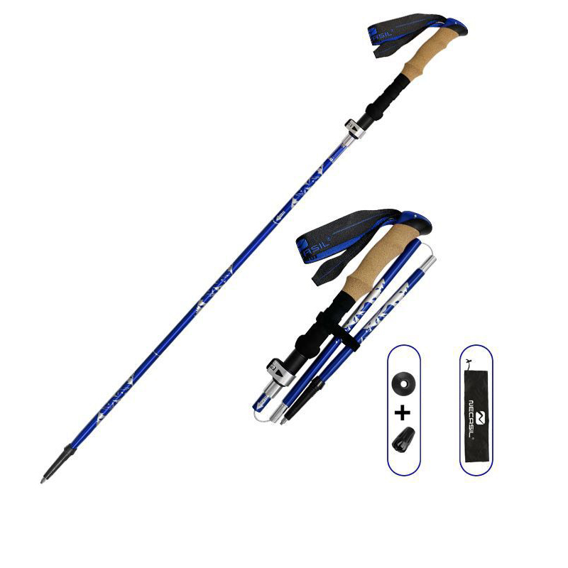 Sammenleggbar spaserstokk i kork DarkBlue