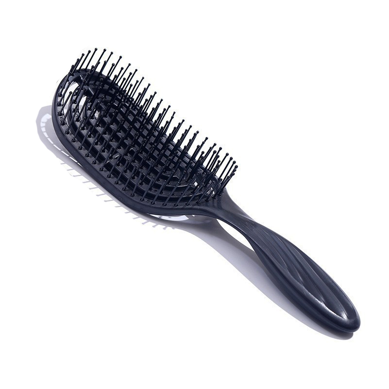 Svart Detangling Hårborste Med Luftkudde, Hårbotten Massageborste För Alla Hårtyper