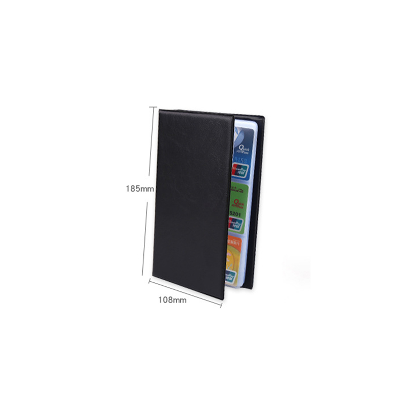 Svart visittkortholder - 180 kortspor