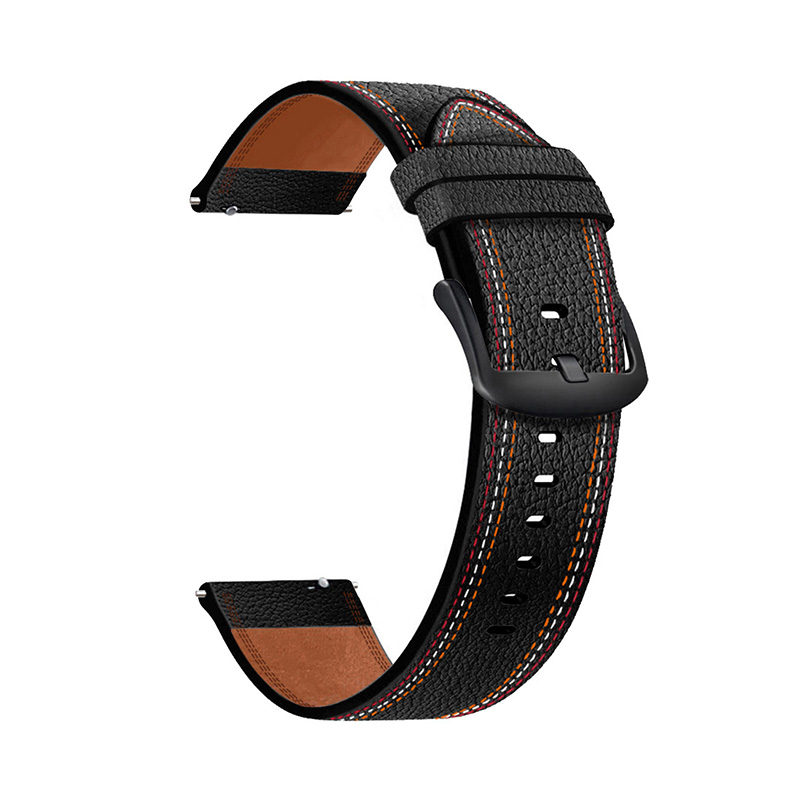 Lærreim for HUAWEI GT3 Black 22 mm