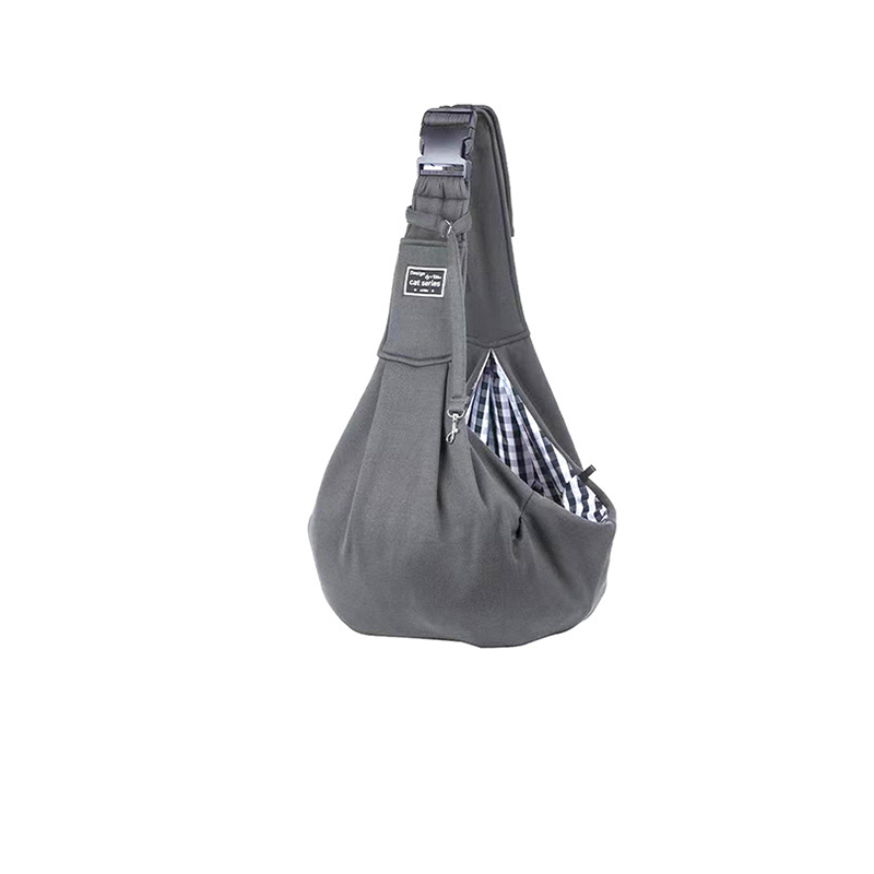 Justerbar slyngveske for å bære små hunder og katter DarkGrey