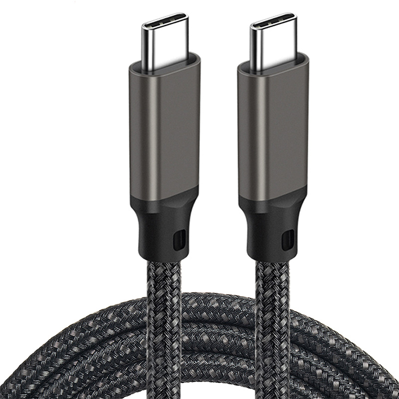 2M USB-C til USB-C hurtigladekabel – svart Titanium 2 m