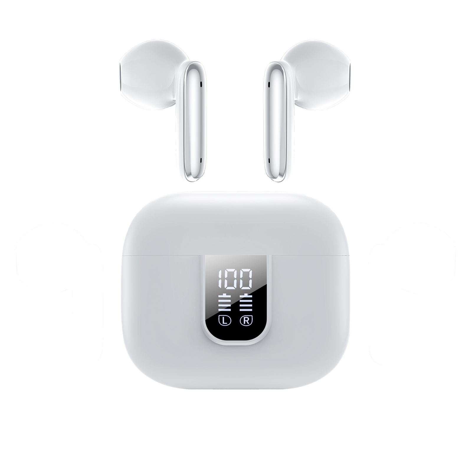 J11 Plus TWS-ørepropper: 6-mikrofons støyreduksjon for krystallklar lyd White