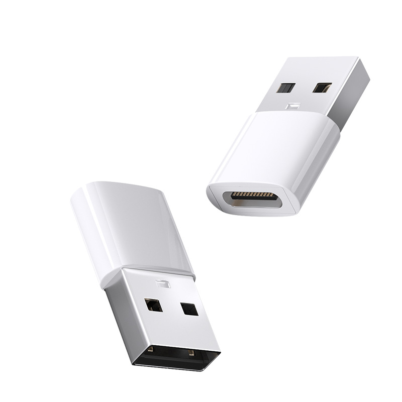 2-pakning USB C til A-adapter (ABS-plast) for hurtiglading og dataoverføring