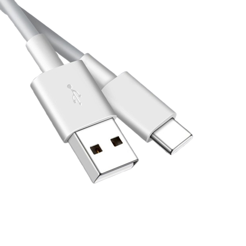 2-pakning Hvit Type-C-ladekabel med oransje kontakter S