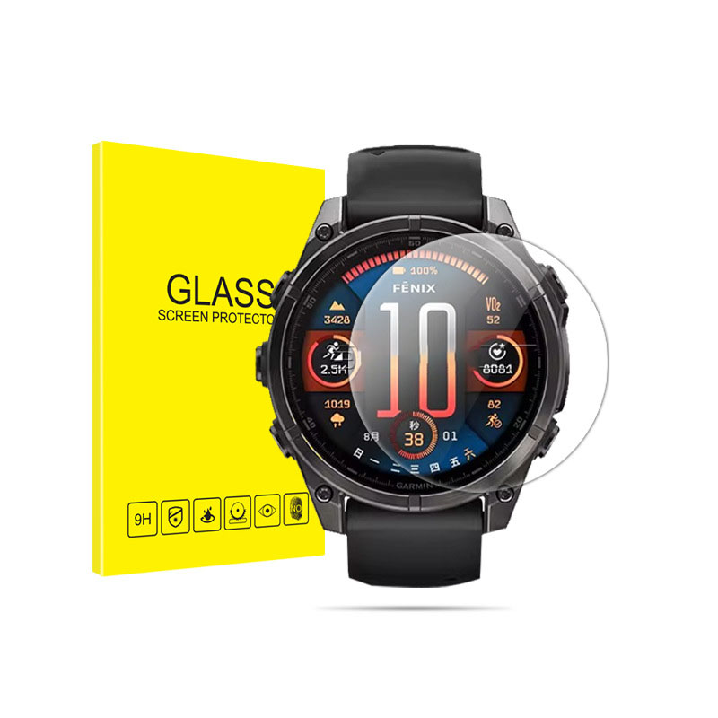 Garmin Fenix skjermbeskytter i høy aluminium herdet glass (2-pack) Garmin Fenix 8 47mm