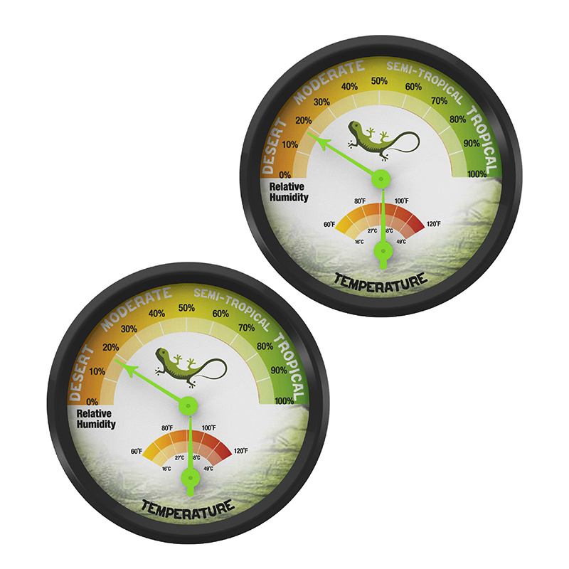 Reptil Terrarium Hygrometer Termometer 2-pack