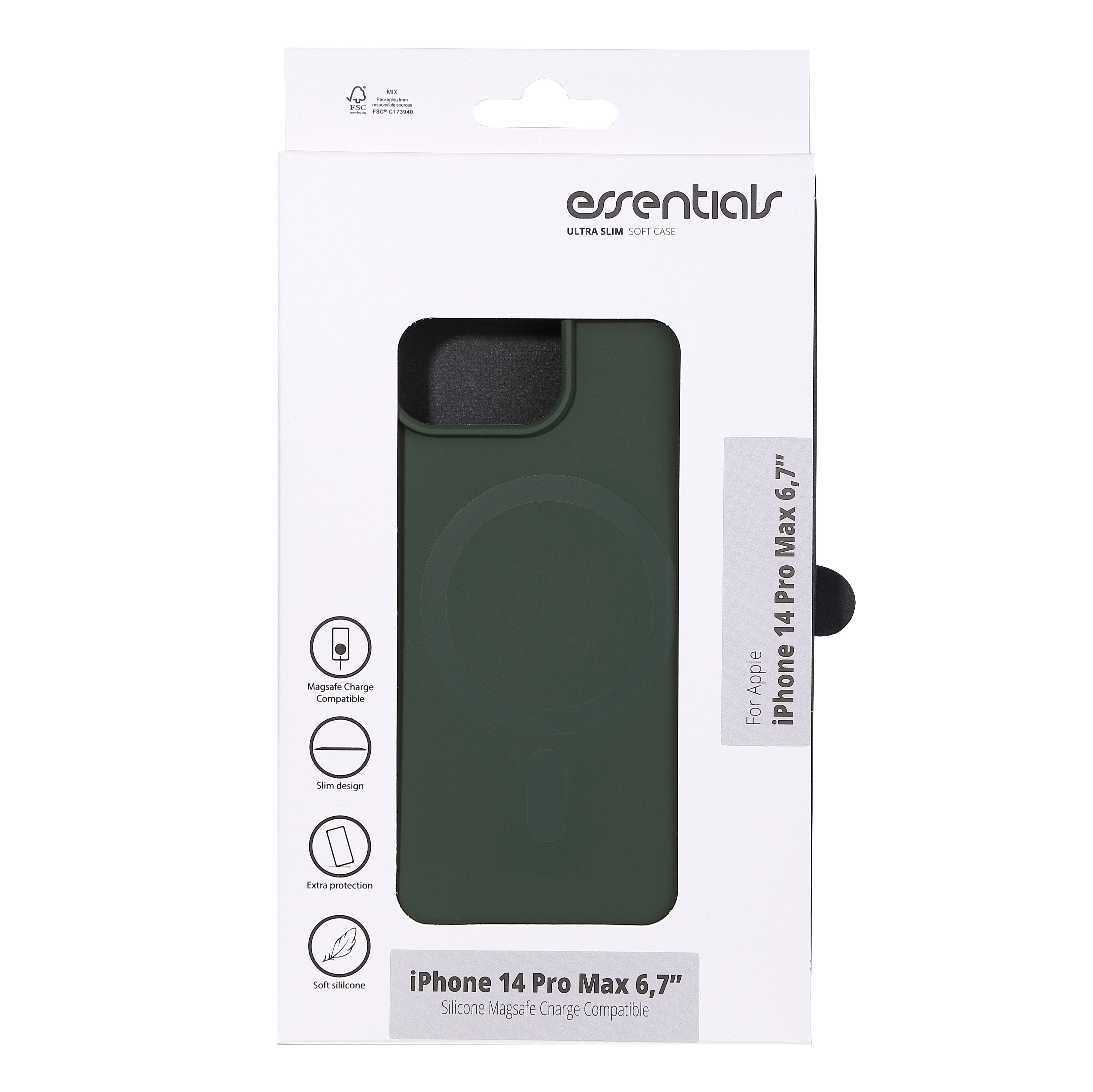 iPhone 14 Pro Max Silicone Mag back cov,Green